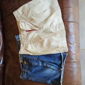 Levi Girls large denim short/skirt and Khaki size 12 Short/skirt